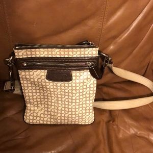 Tan Coach crossbody bag